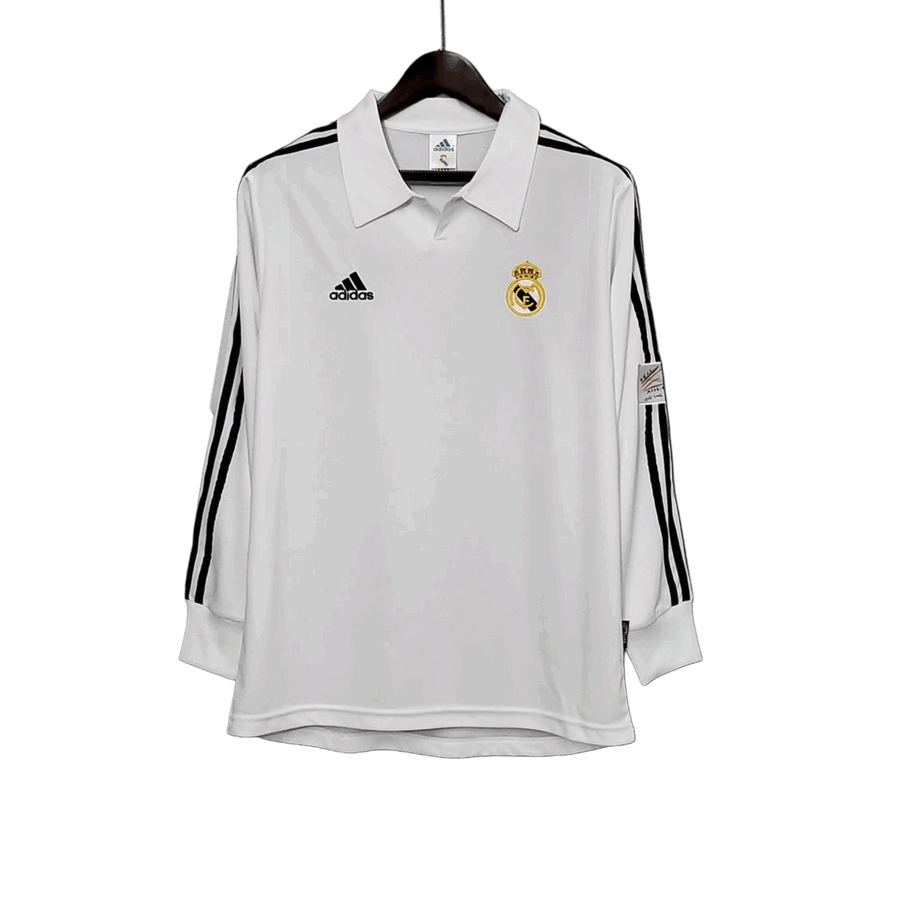 Camiseta Retro Real Madrid 2002 UCL Final Manga Larga