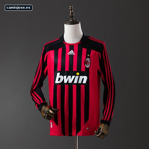 Retro AC Milan 07/08 local manga larga S-XXL