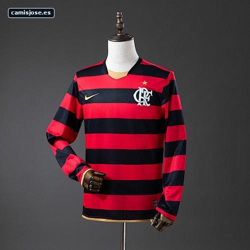 Camiseta retro Flamengo 08/09 local manga larga S-XXL
