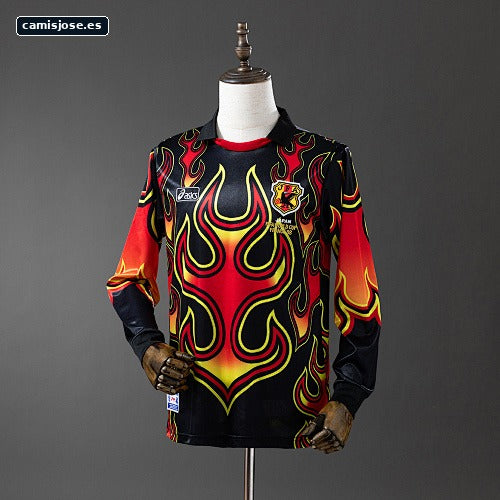 Japón 1998 portero negra Fireworks manga larga retro camiseta S-XXL