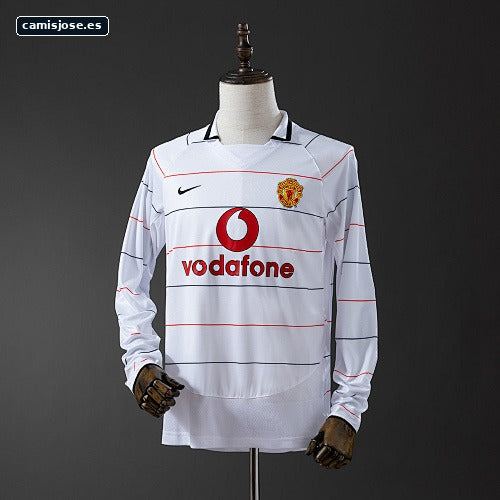 Manchester United 2003/05 Visitante — Camiseta retro manga larga S-XXL