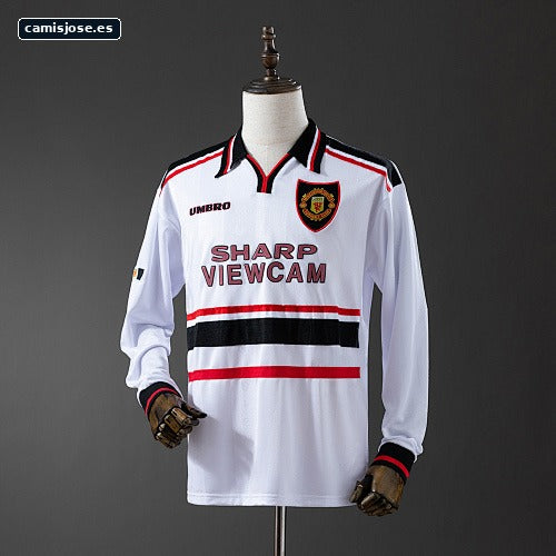 M‑U 1998/99 Visitante Manga Larga Retro S‑XXL