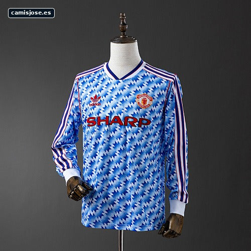 M‑U 90/92 Visitante Manga Larga Retro S‑XXL