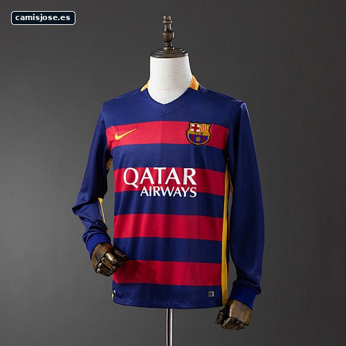 Barcelona 2015/16 local retro manga larga