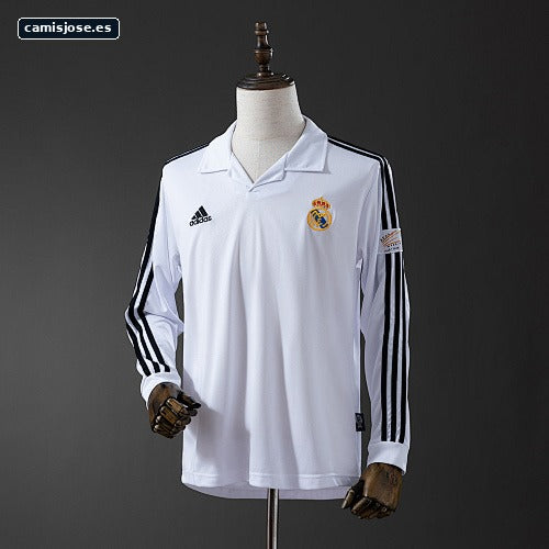 Real Madrid 2002/03 camiseta retro local manga larga (UEFA Champions League) S-XXL