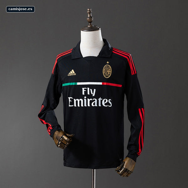 AC Milan 11/12 Camiseta retro visitante manga larga S-XXL