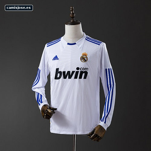 Real Madrid 10/11 Camiseta retro local manga larga S-XXL