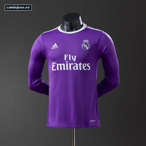Real Madrid 16/17 camiseta retro visitante manga larga versión jugador S-3XL