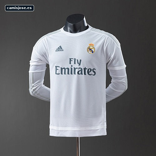 Real Madrid 15/16 camiseta retro local manga larga versión jugador S-3XL