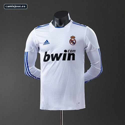 Real Madrid 10/11 local manga larga versión jugador retro