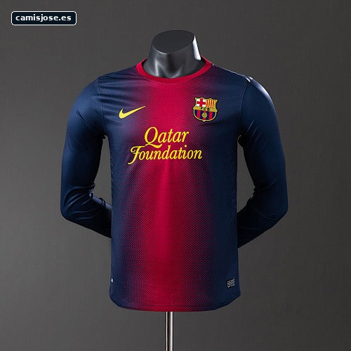 Barcelona 12/13 camiseta local manga larga versión de jugador retro S-3XL