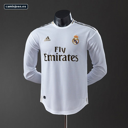 Real Madrid 19/20 camiseta retro local manga larga versión de jugador S-3XL