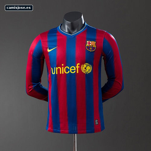 Barcelona 09/10 camiseta retro local manga larga versión de jugador S-3XL