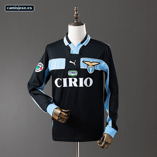Lazio 98/99 camiseta retro visitante manga larga S-XXL