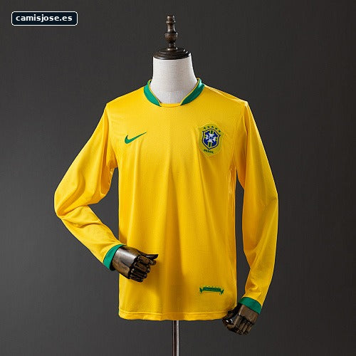 Brasil 2006 Camiseta retro local manga larga S-XXL