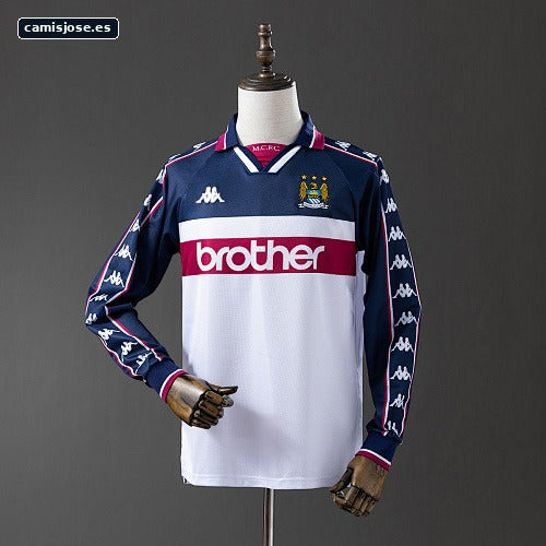 Manchester City 97/98 Camiseta retro visitante manga larga S-XXL