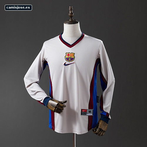 Barcelona 98/99 Camiseta retro visitante manga larga S-XXL