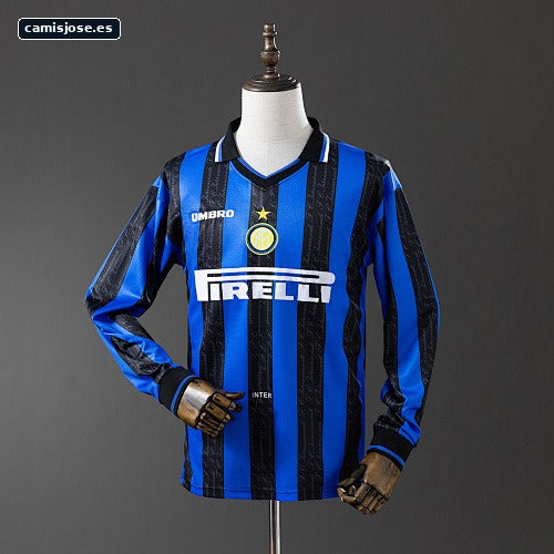 Inter Milan 97/98 camiseta local retro manga larga S-XXL
