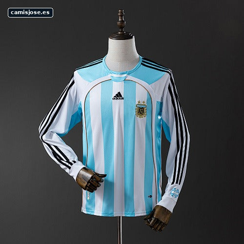 Argentina 2006 camiseta local retro manga larga S-XXL