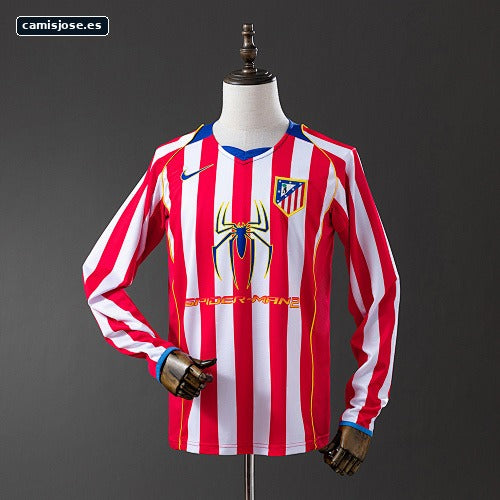Atletico Madrid 04/05 camiseta local retro manga larga S-XXL