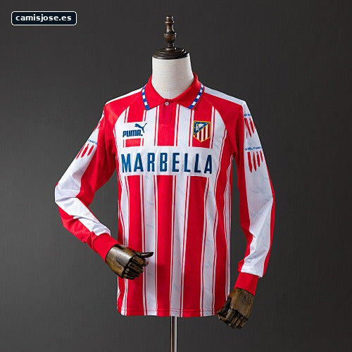 Atletico Madrid 94/95 camiseta local retro manga larga S-XXL