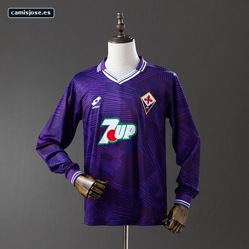 Fiorentina 92/93 camiseta local retro manga larga S-XXL