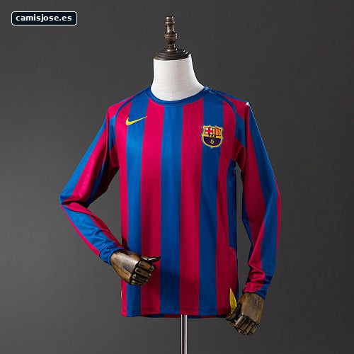 Barcelona 2005/06 camiseta local retro manga larga S-XXL