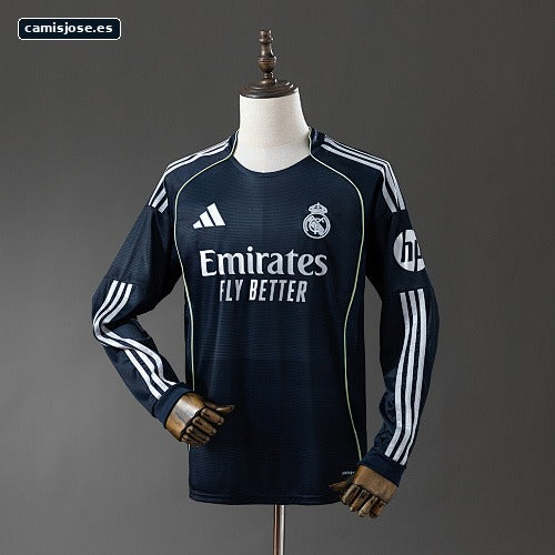 Camiseta Real Madrid 25/26 visitante manga larga S-4XL