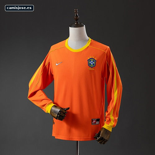 Brasil 1998 camiseta retro portero manga larga S-XXL