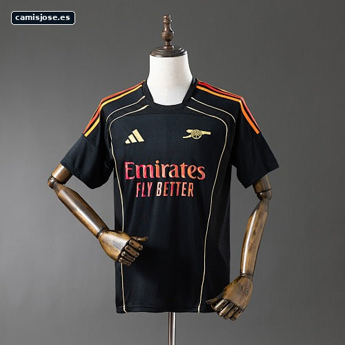 Arsenal 25/26 colaboración estilo retro - camiseta negra S-4XL