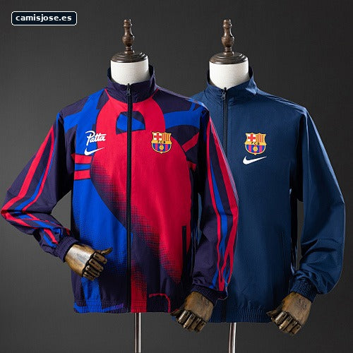 Chaqueta cortavientos reversible Barcelona - Red & Navy S-XXL