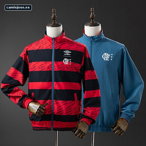 Chaqueta cortavientos reversible Flamengo - Red & Cyan S-XXL