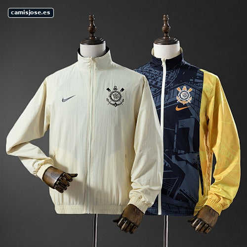 Chaqueta cortavientos reversible Corinthians - Beige & Black S-XXL