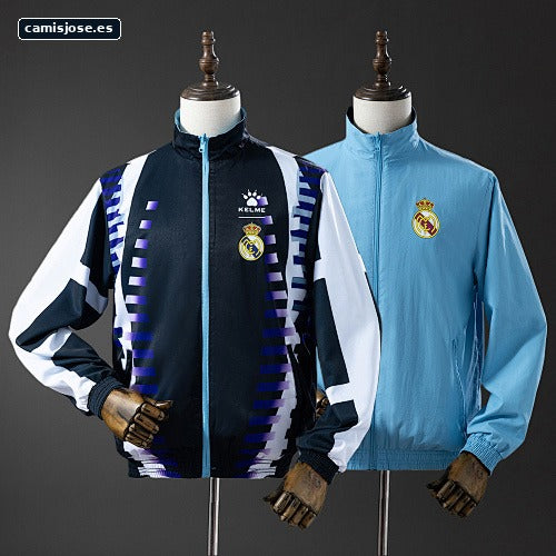 Chaqueta cortavientos reversible Real Madrid - Navy & Sky Blue S-XXL