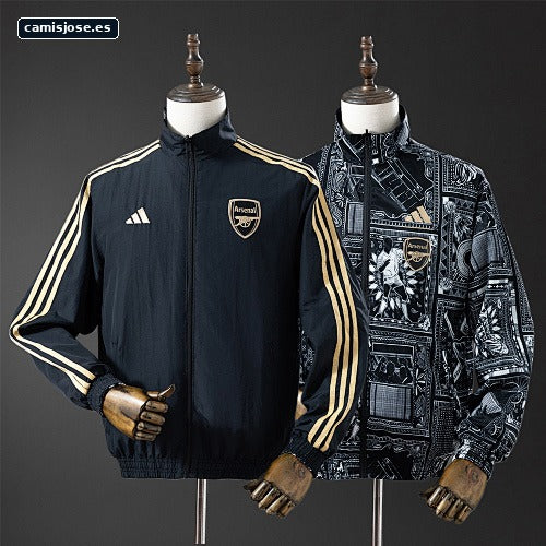 Chaqueta cortavientos reversible Arsenal - Black S-XXL