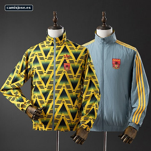 Chaqueta cortavientos reversible Arsenal - Yellow & Grey S-XXL