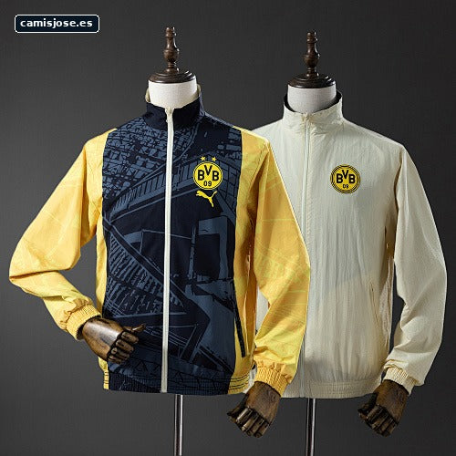 Chaqueta cortavientos reversible Borussia Dortmund - Black & Beige S-XXL