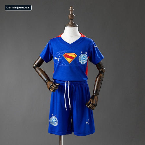 Camiseta infantil edición Superman Bahia 25/26 azul y roja Tallas: 16-28