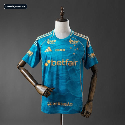 Cruzeiro 25/26 Camiseta tercera visitante con todos los patrocinadores S-4XL