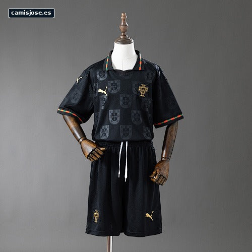 Portugal 2026 Camiseta infantil negra Talla 16-28