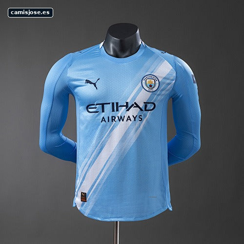 Manchester City 25/26 Local camiseta jugador manga larga S-3XL