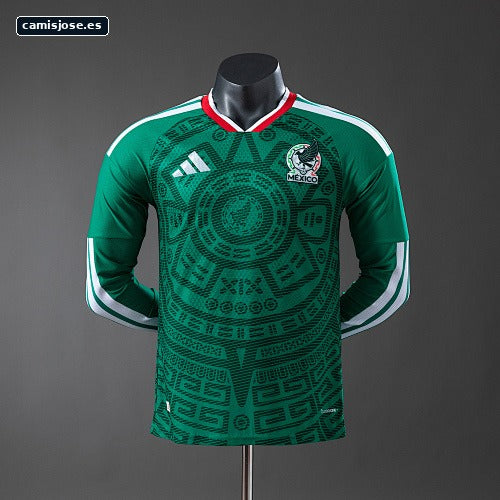 Camiseta México 2026 local manga larga versión de jugador S-4XL