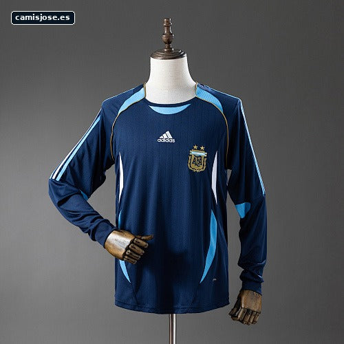 Camiseta retro Argentina 2006 visitante manga larga S-XXL