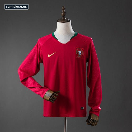 Portugal 2018 camiseta local manga larga retro S-XXL