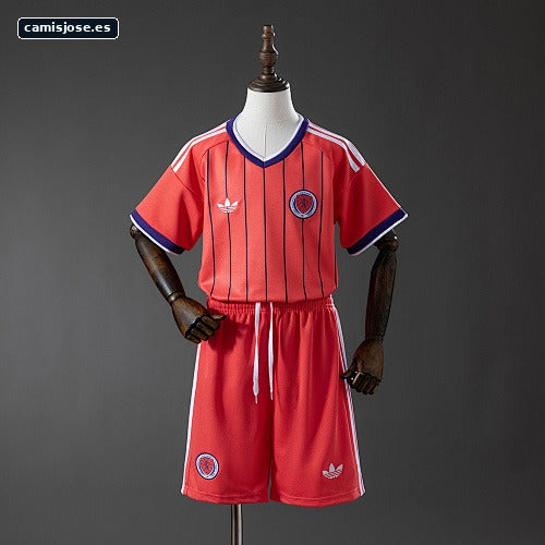 Escocia 2026 Camiseta infantil visitante Tallas 16-28