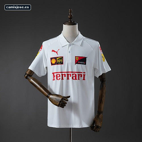 Polo Scuderia Ferrari F1 2025 blanco S-3XL