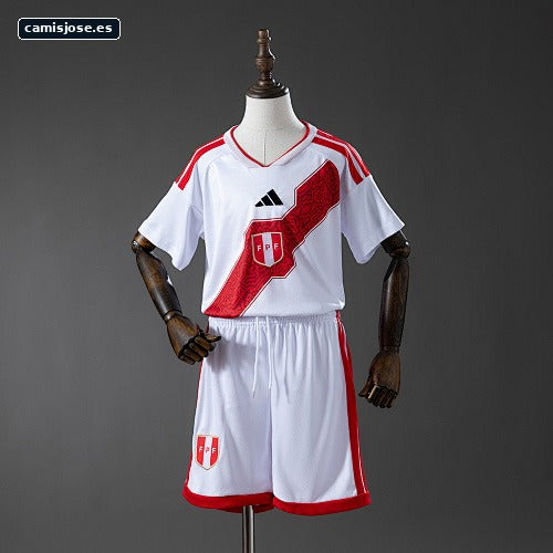 Perú 2026 Camiseta infantil local Tallas 16-28