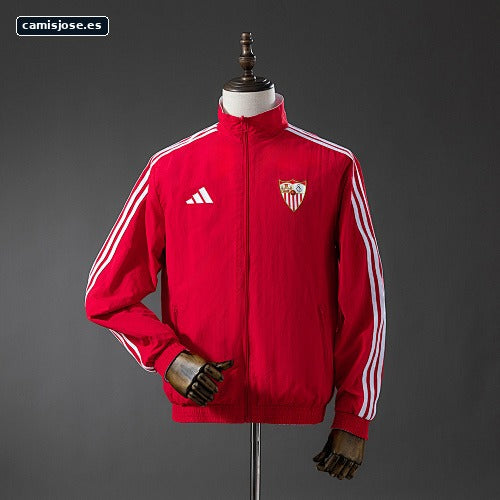 Sevilla cortavientos reversible - rojo y blanco S-XXL