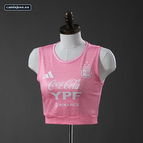 Argentina 25/26 camiseta sin mangas rosa femenina S-XXL