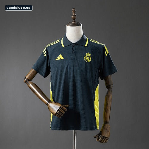 Real Madrid 25/26 polo - gris oscuro y amarillo S-XXL